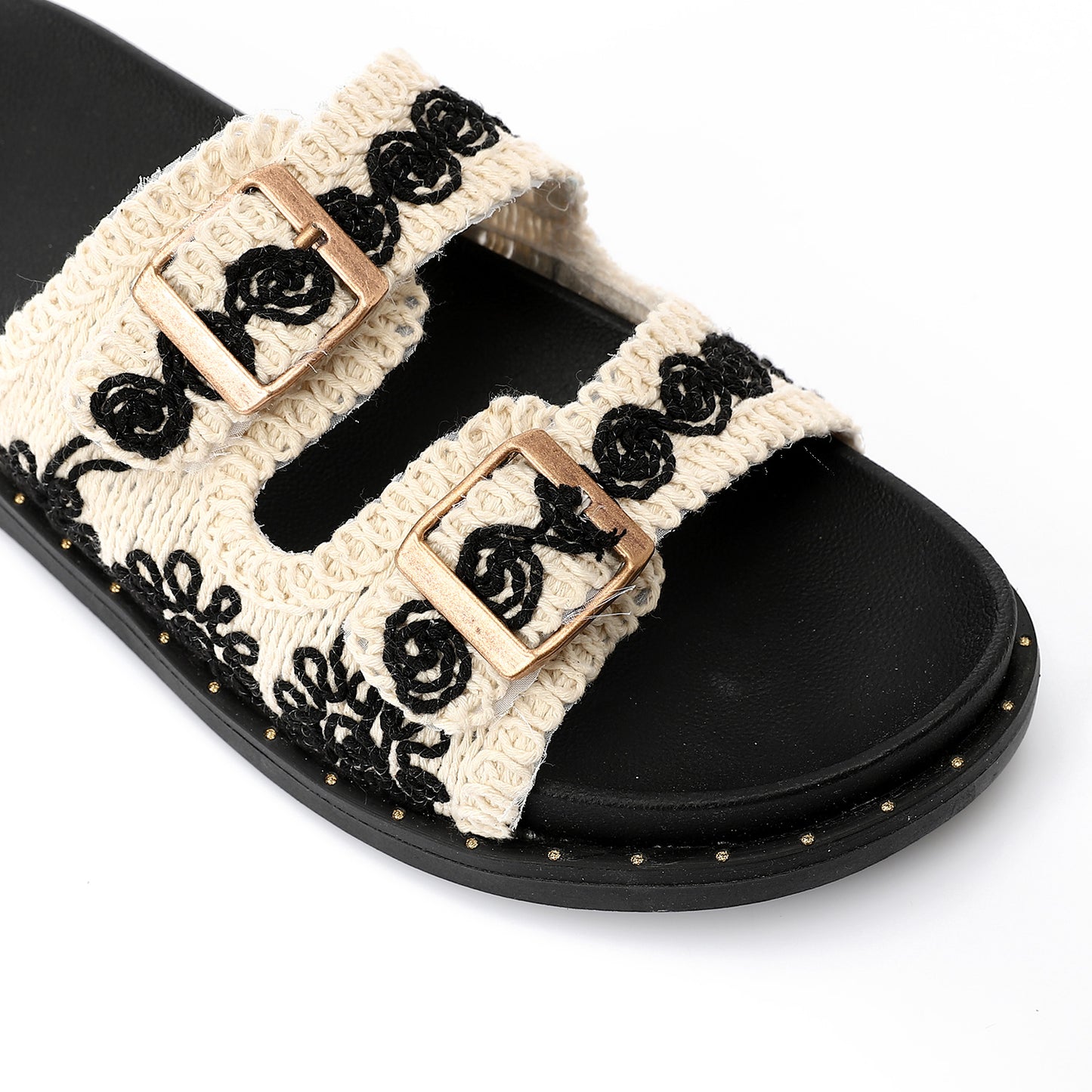 Wide Fit Fallon crochet sandals
