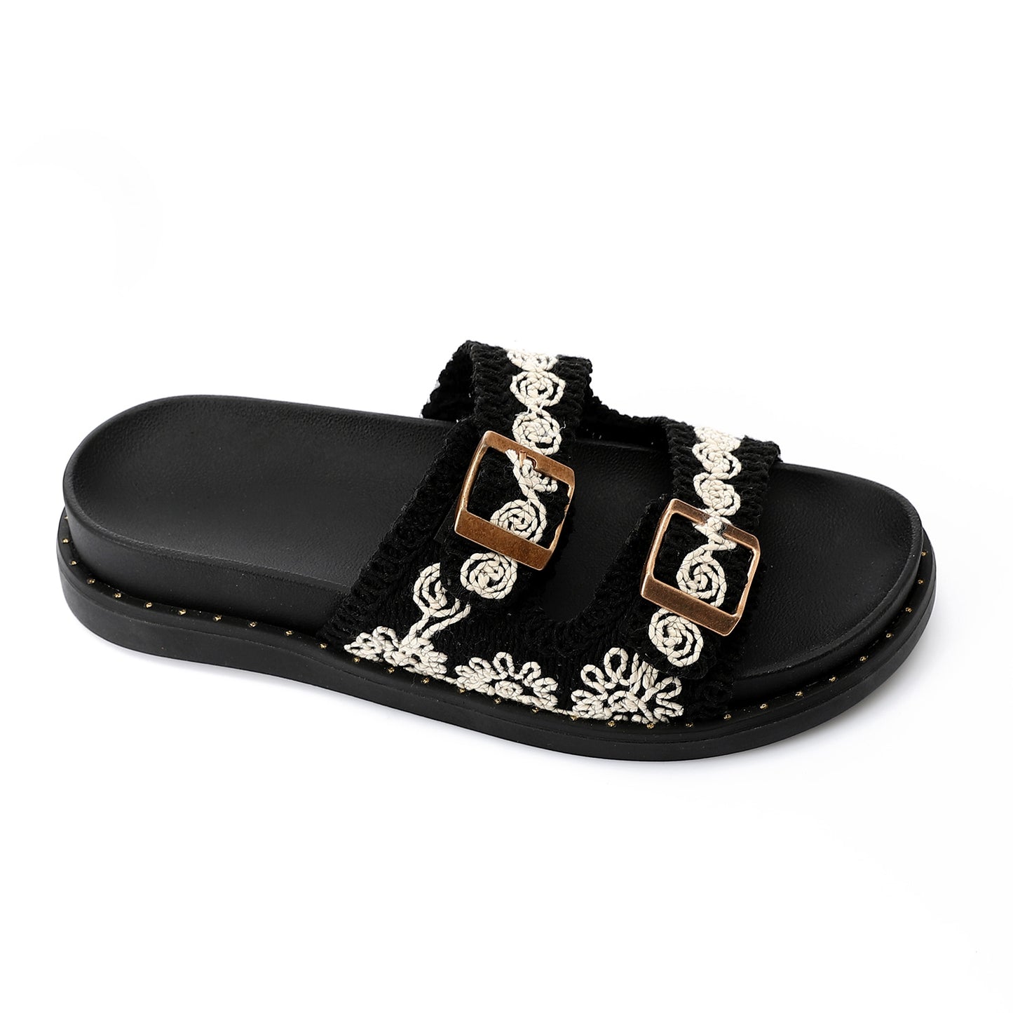 Wide Fit Fallon crochet sandals