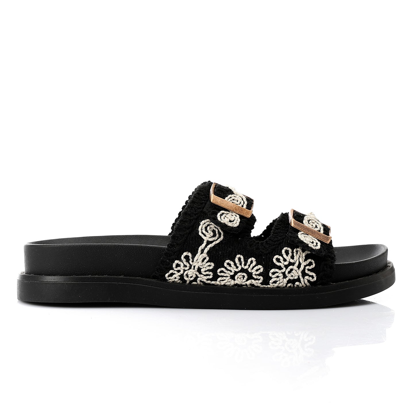 Wide Fit Fallon crochet sandals