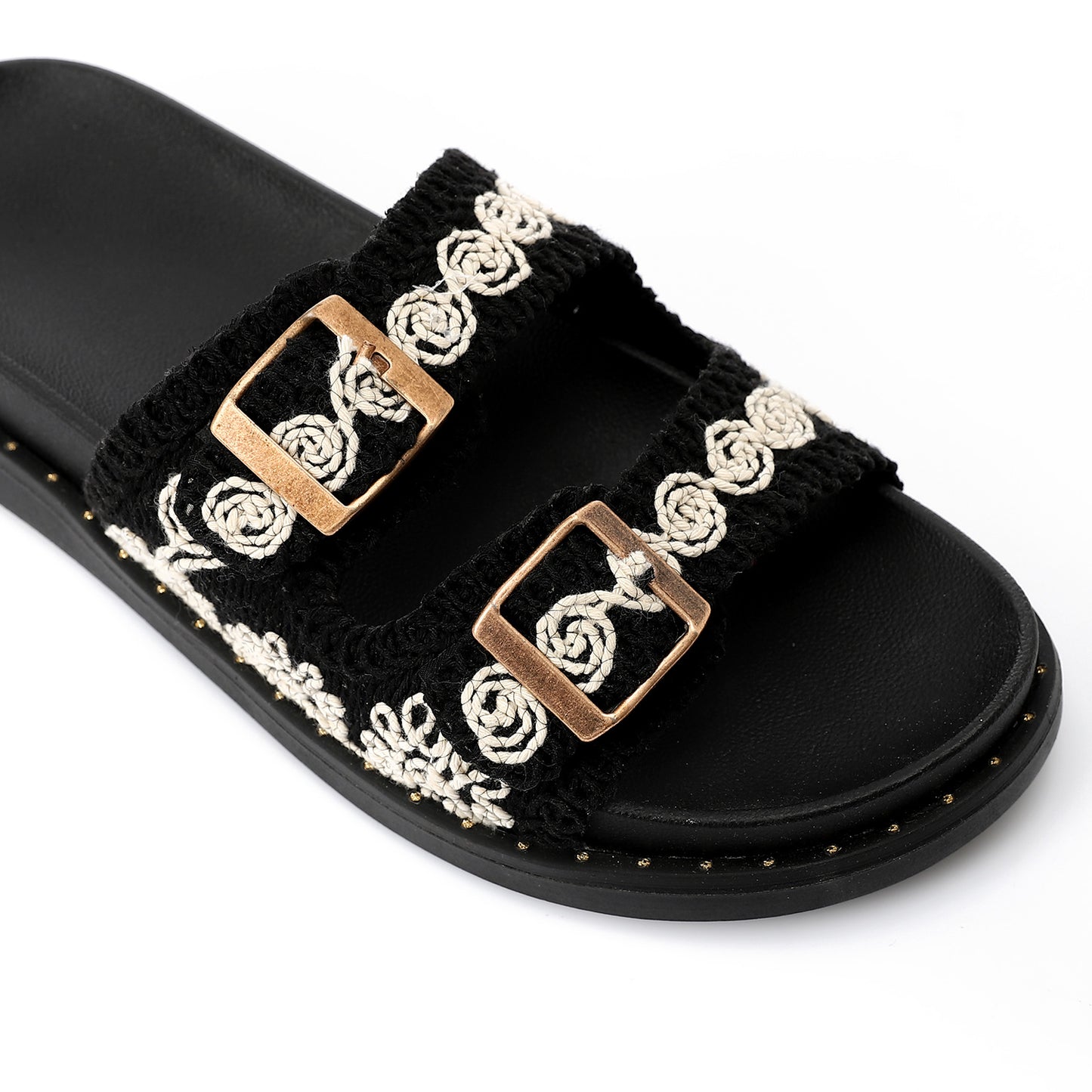 Wide Fit Fallon crochet sandals