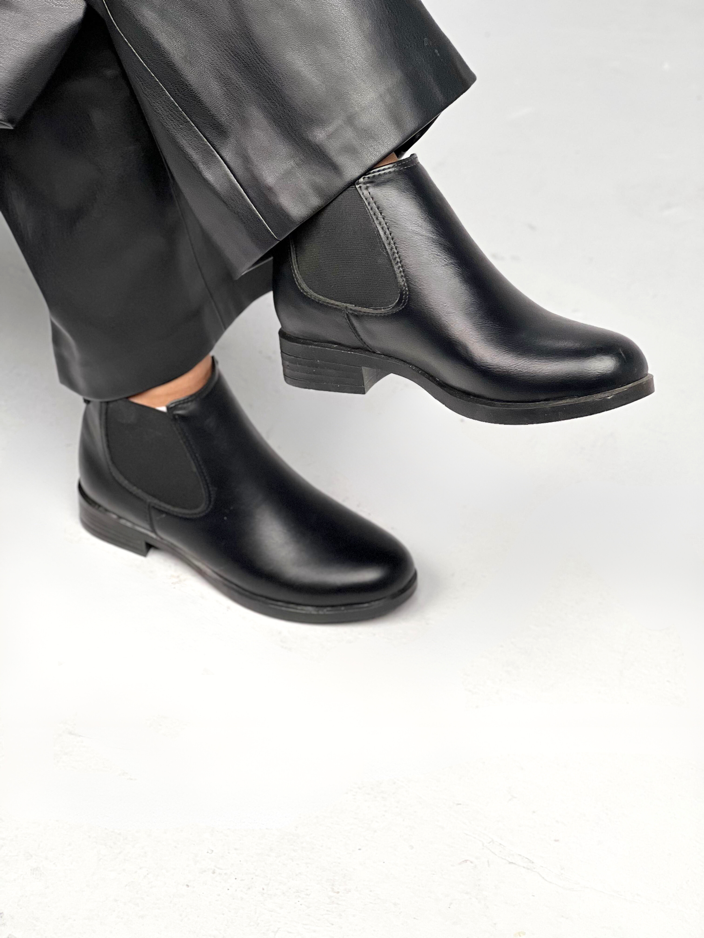 SEQWL square toe block heel ankle boots