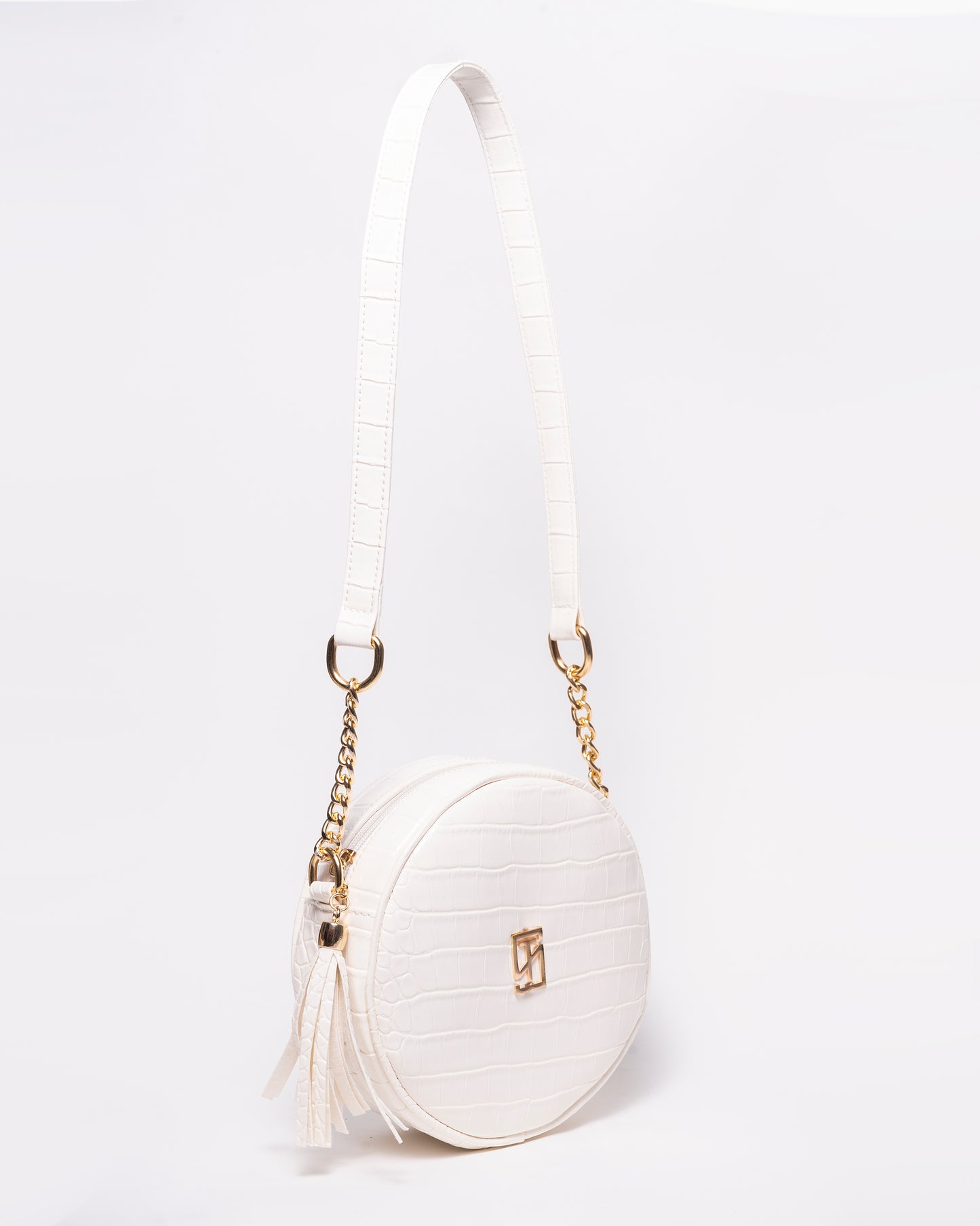 Snake Leather Round Cross Bag