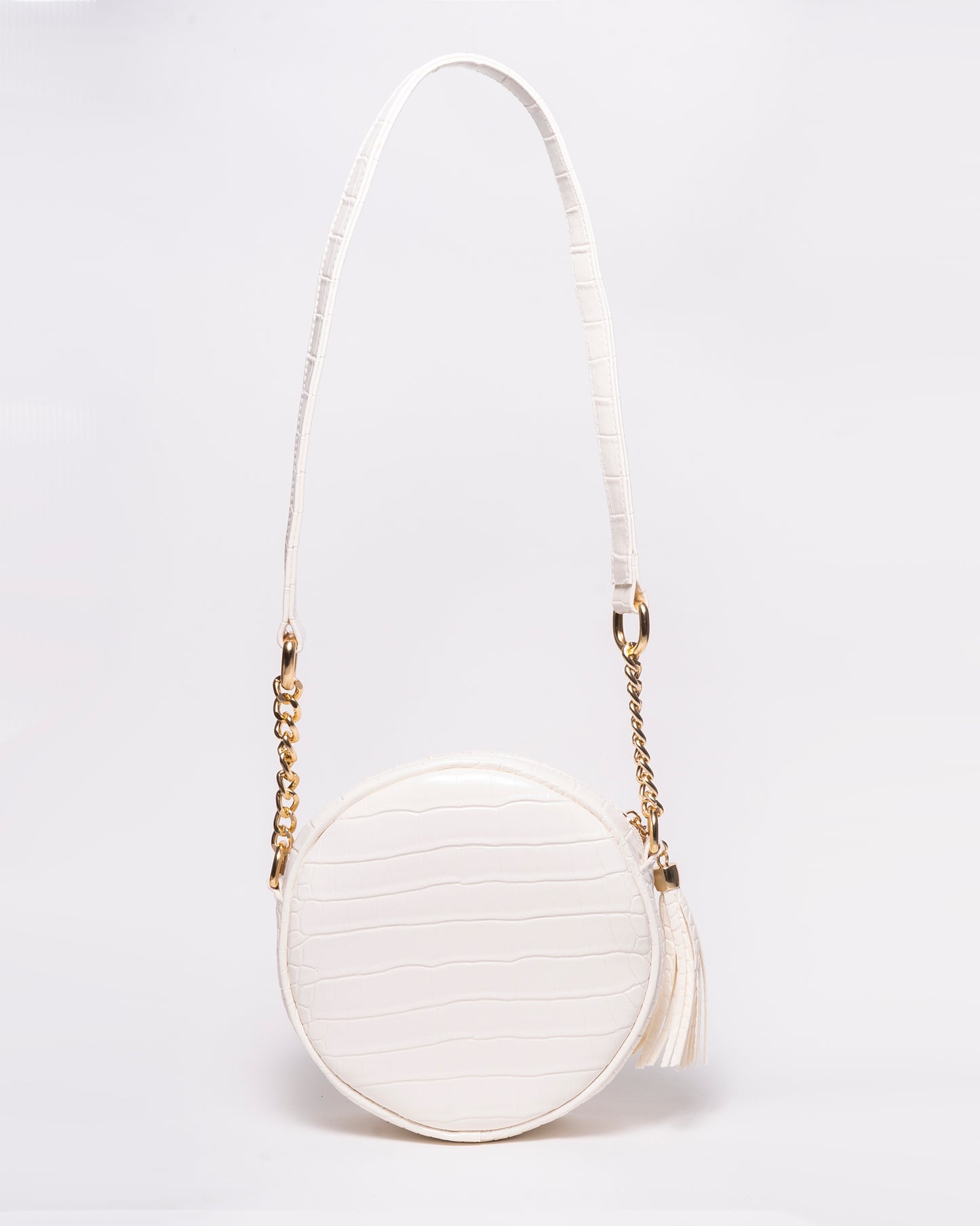 Snake Leather Round Cross Bag