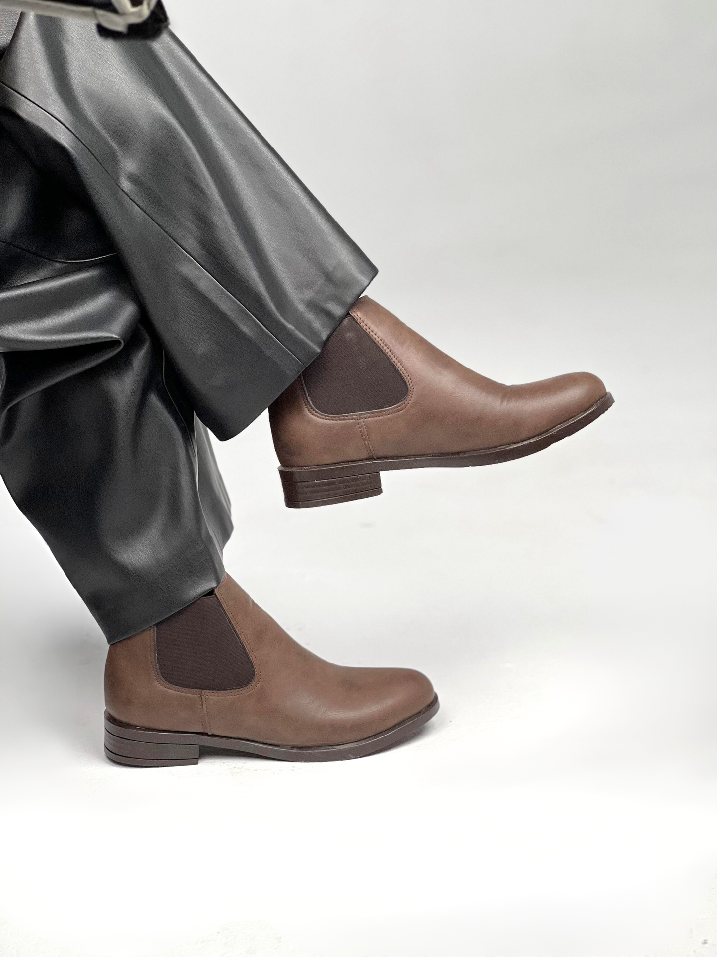 SEQWL square toe block heel ankle boots