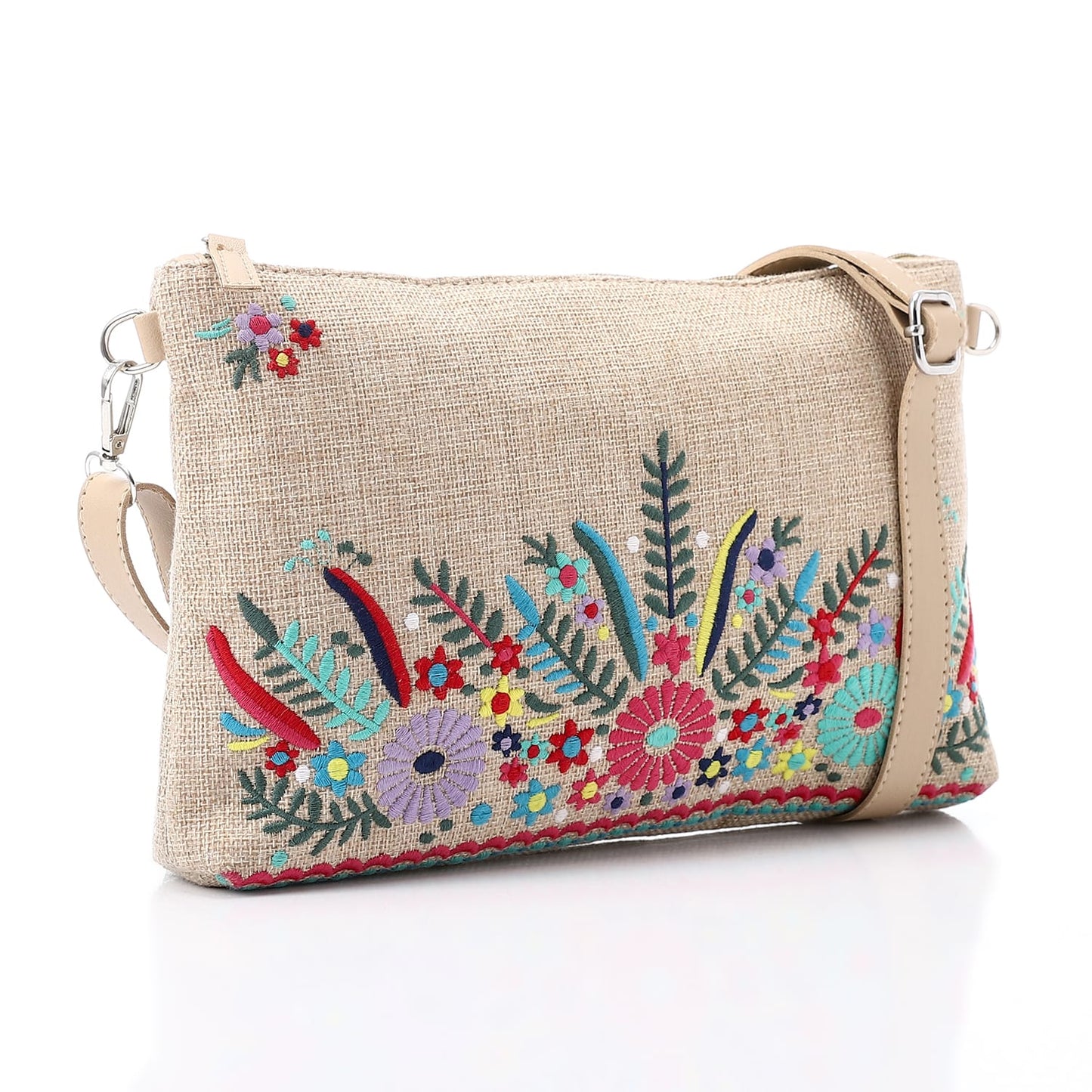 CLUTCH BAG WITH FLORAL DESIGN