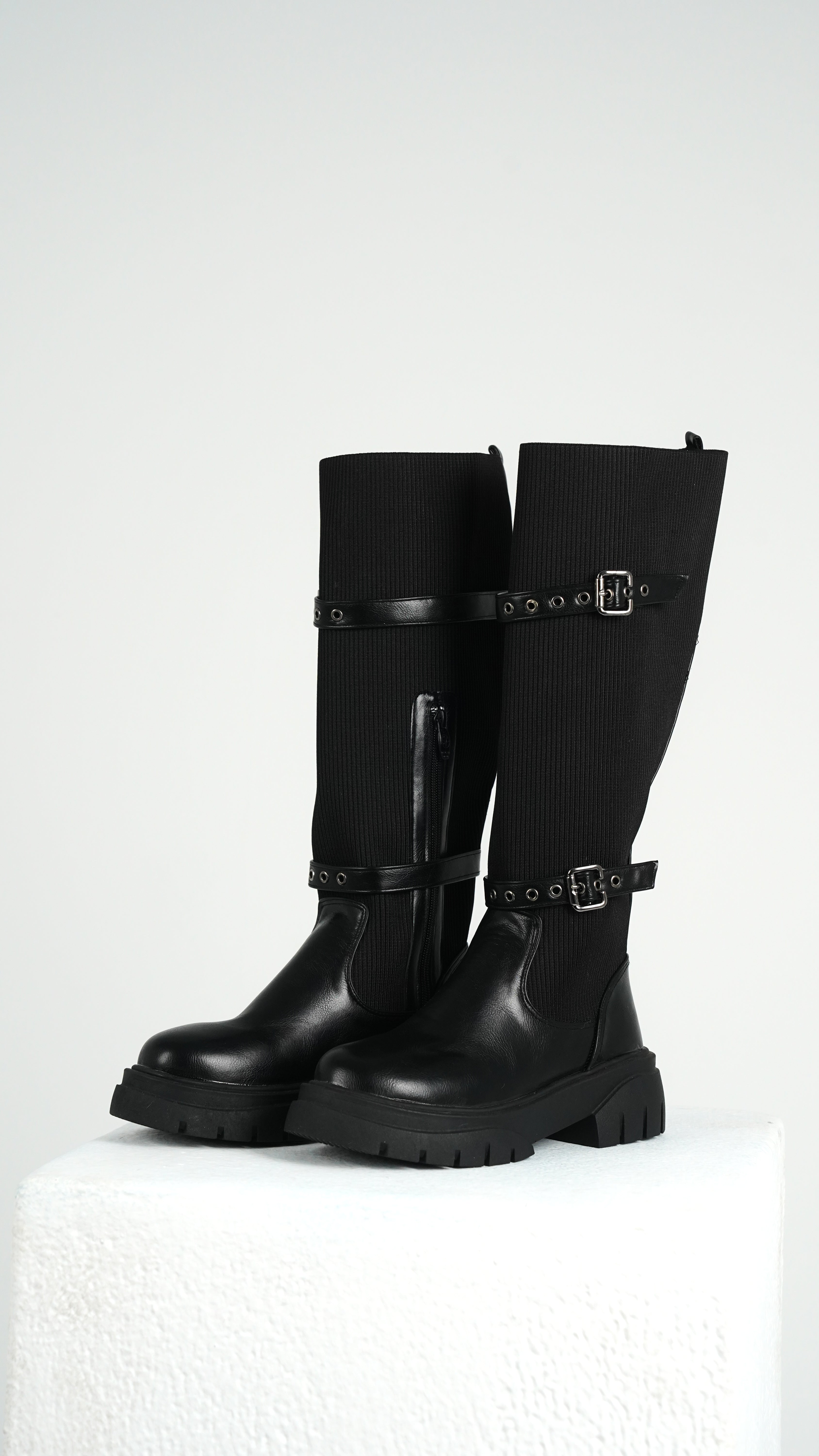 Belted Sock Boot