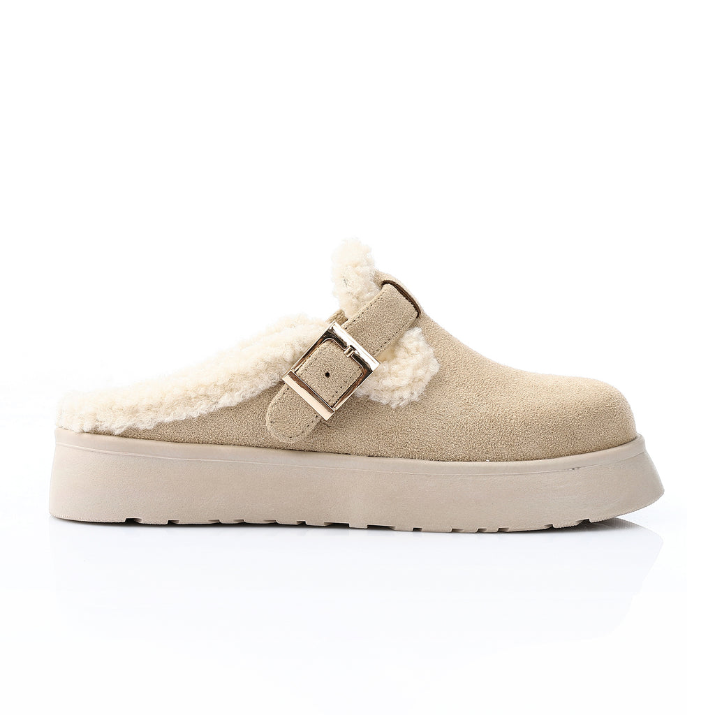 Glamorous Teddy Mules