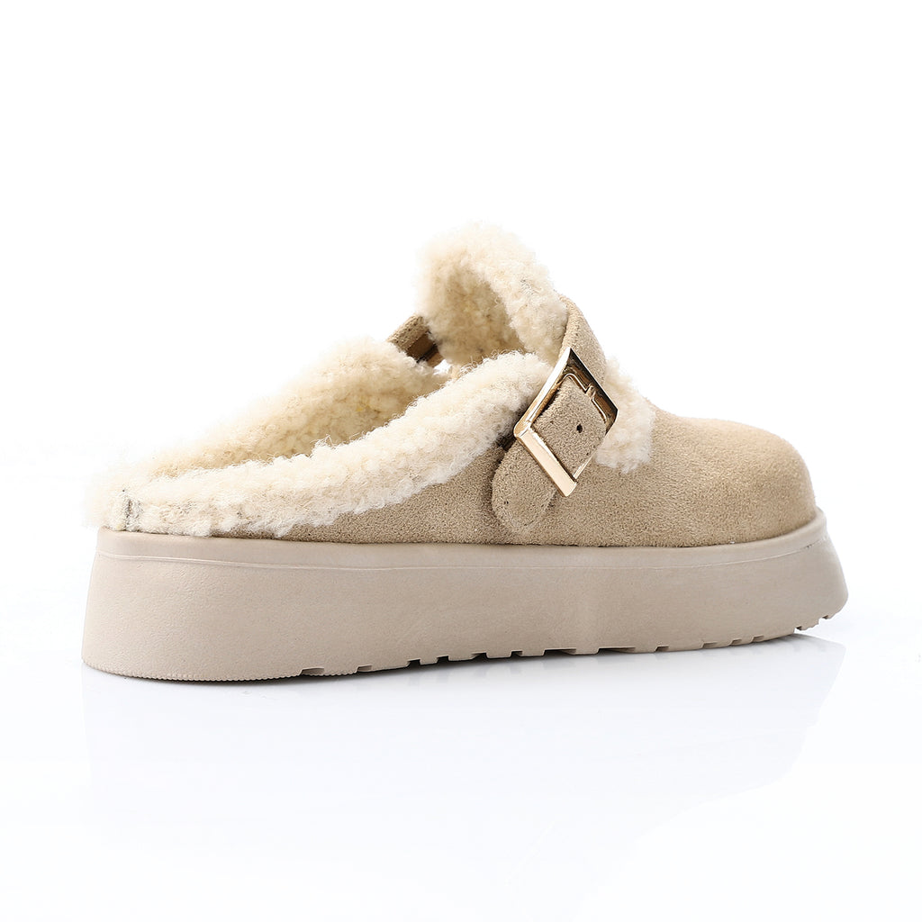 Glamorous Teddy Mules