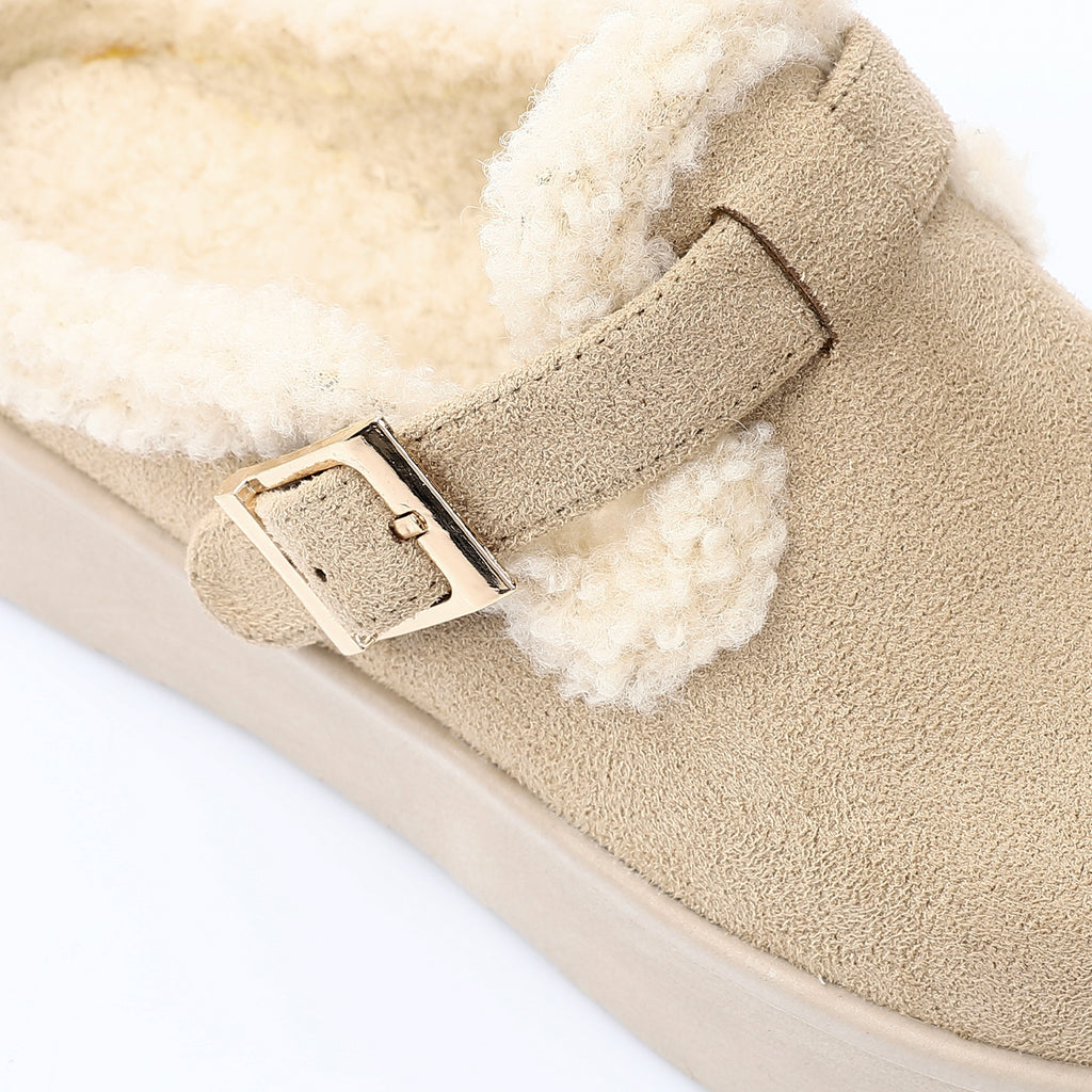 Glamorous Teddy Mules