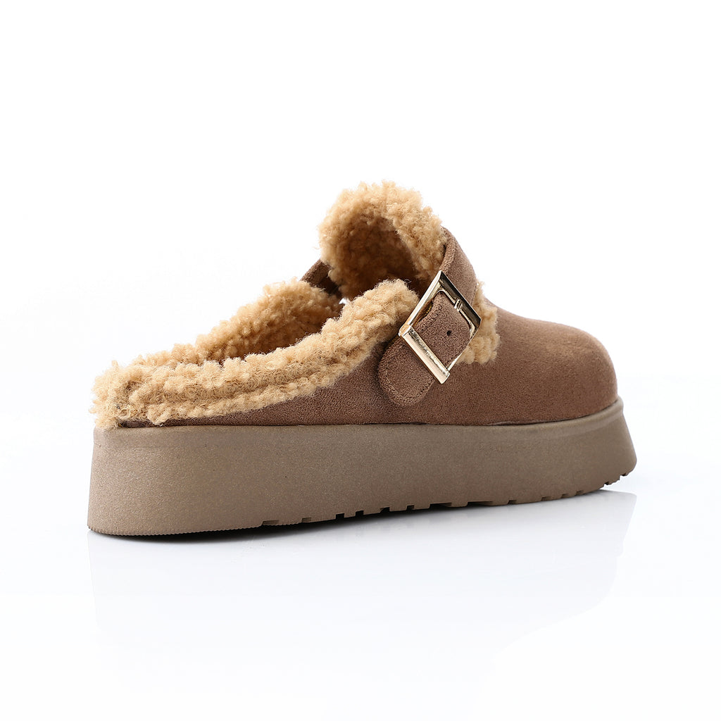 Glamorous Teddy Mules