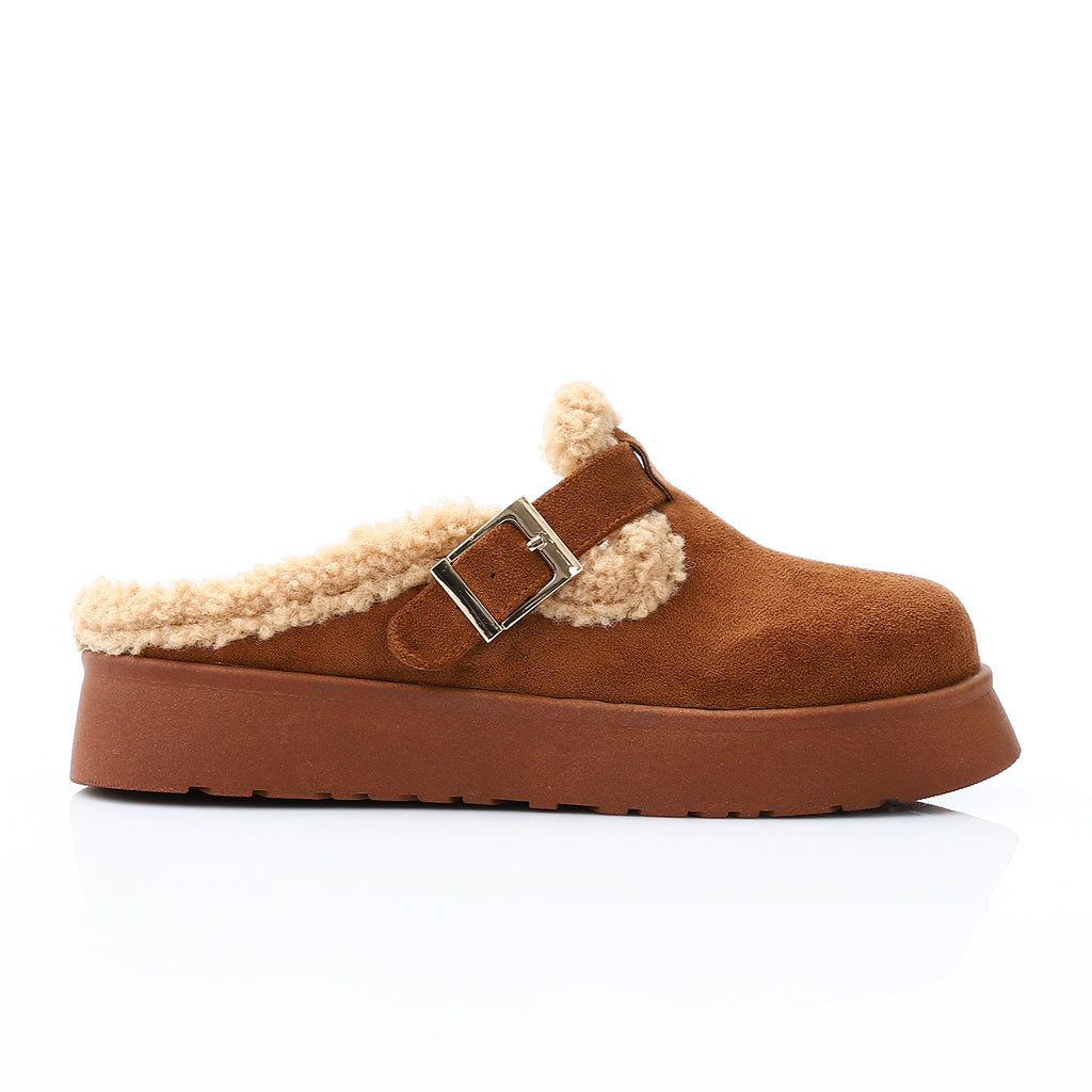 Glamorous Teddy Mules