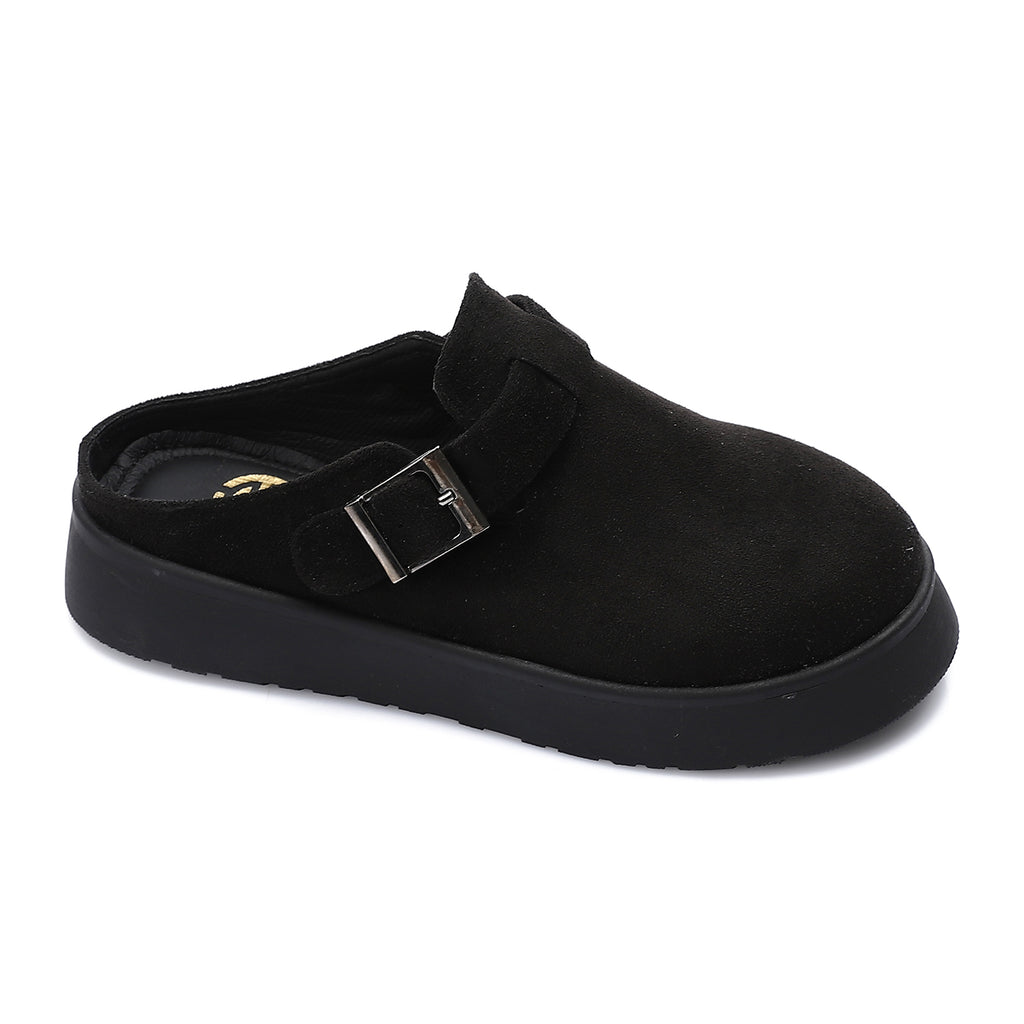 ONLY faux suede teddy lined clogs
