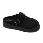 ONLY faux suede teddy lined clogs