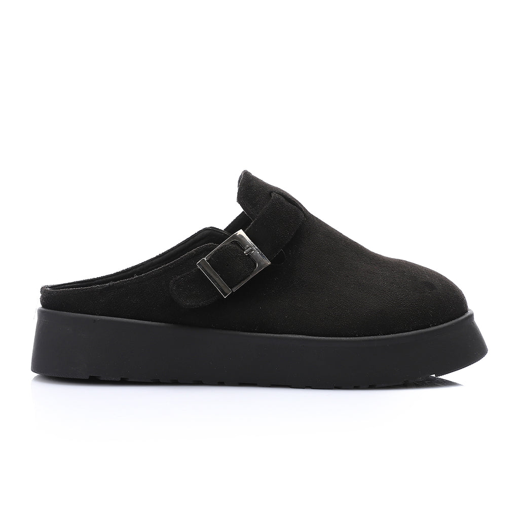 ONLY faux suede teddy lined clogs