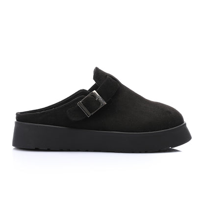 ONLY faux suede teddy lined clogs