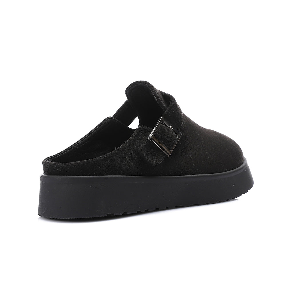 ONLY faux suede teddy lined clogs