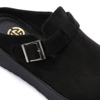 ONLY faux suede teddy lined clogs