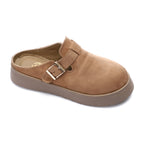 ONLY faux suede teddy lined clogs