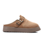 ONLY faux suede teddy lined clogs