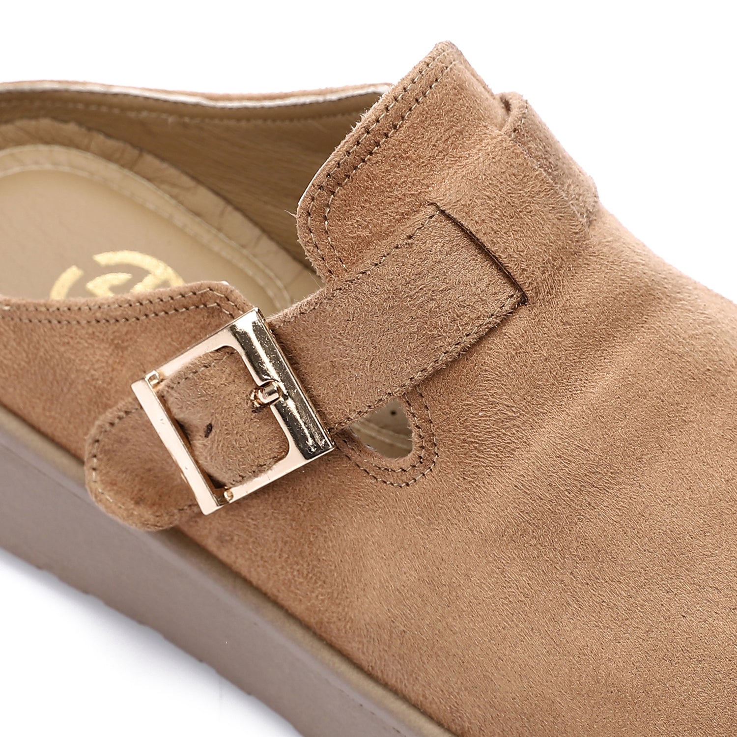 ONLY faux suede teddy lined clogs