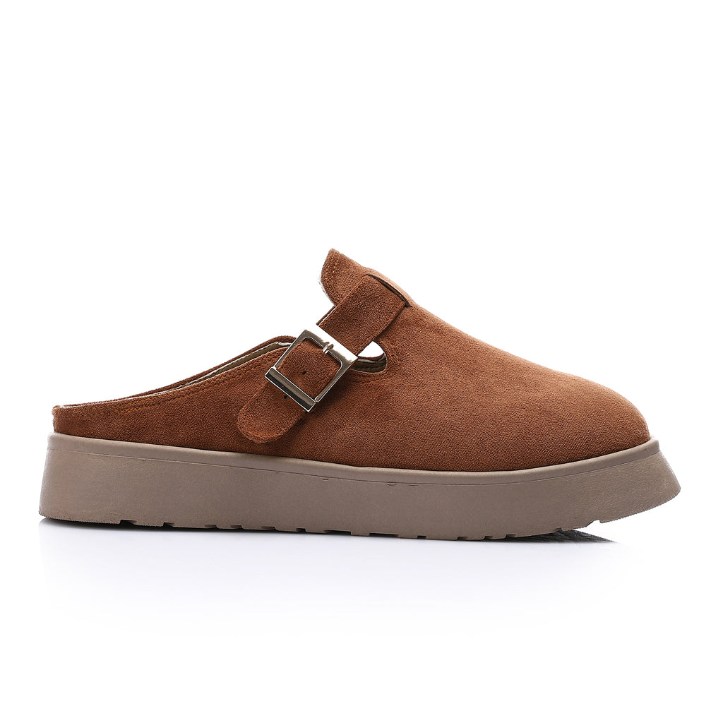 ONLY faux suede teddy lined clogs