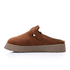 ONLY faux suede teddy lined clogs