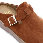 ONLY faux suede teddy lined clogs