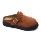 ONLY faux suede teddy lined clogs