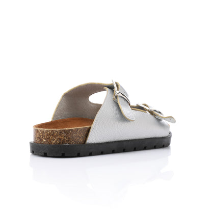 Silver Birko Sandal