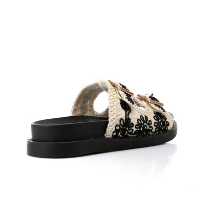 Wide Fit Fallon crochet sandals