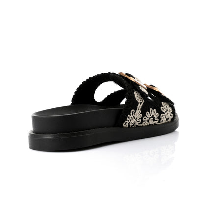 Wide Fit Fallon crochet sandals