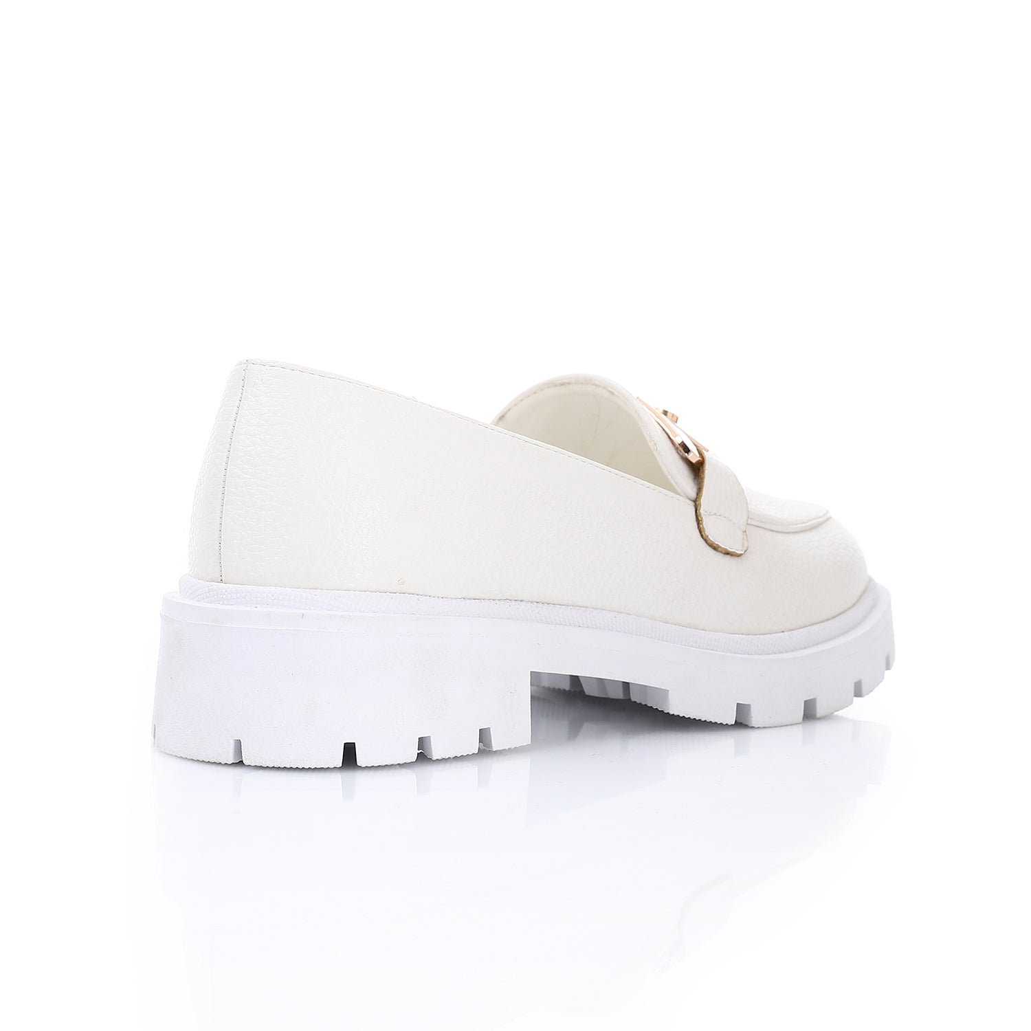 Topshop Cooper leather loafer with gold trim