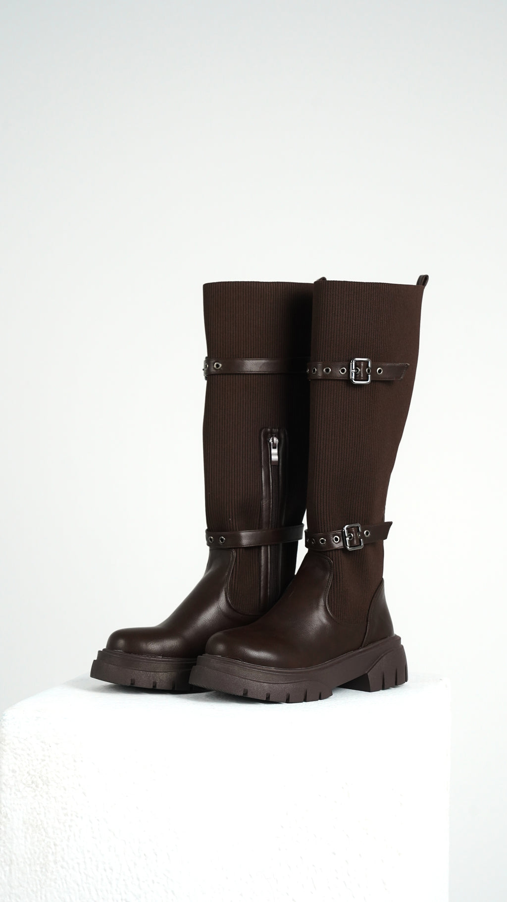 Belted Sock Boot
