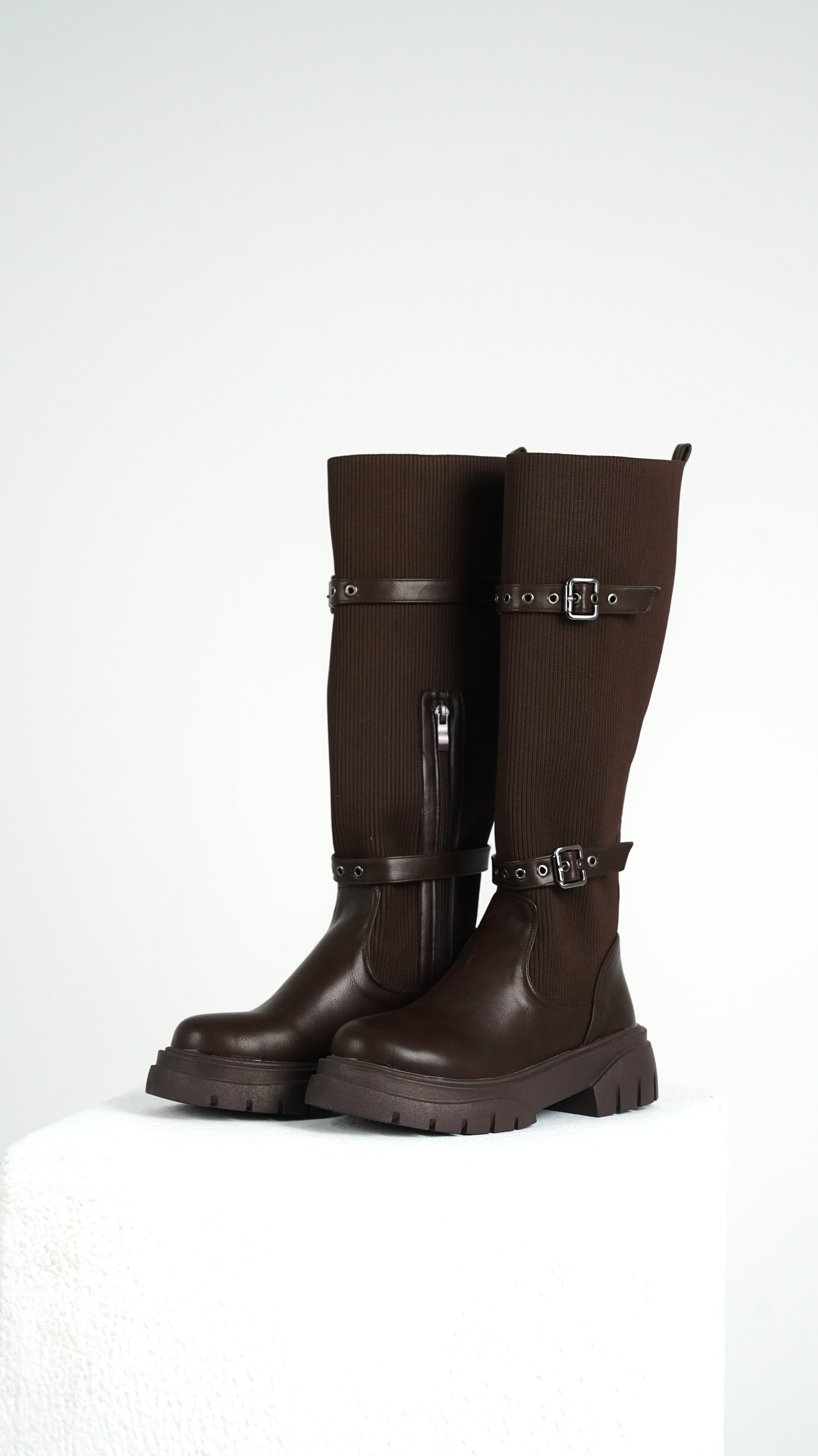 Belted Sock Boot