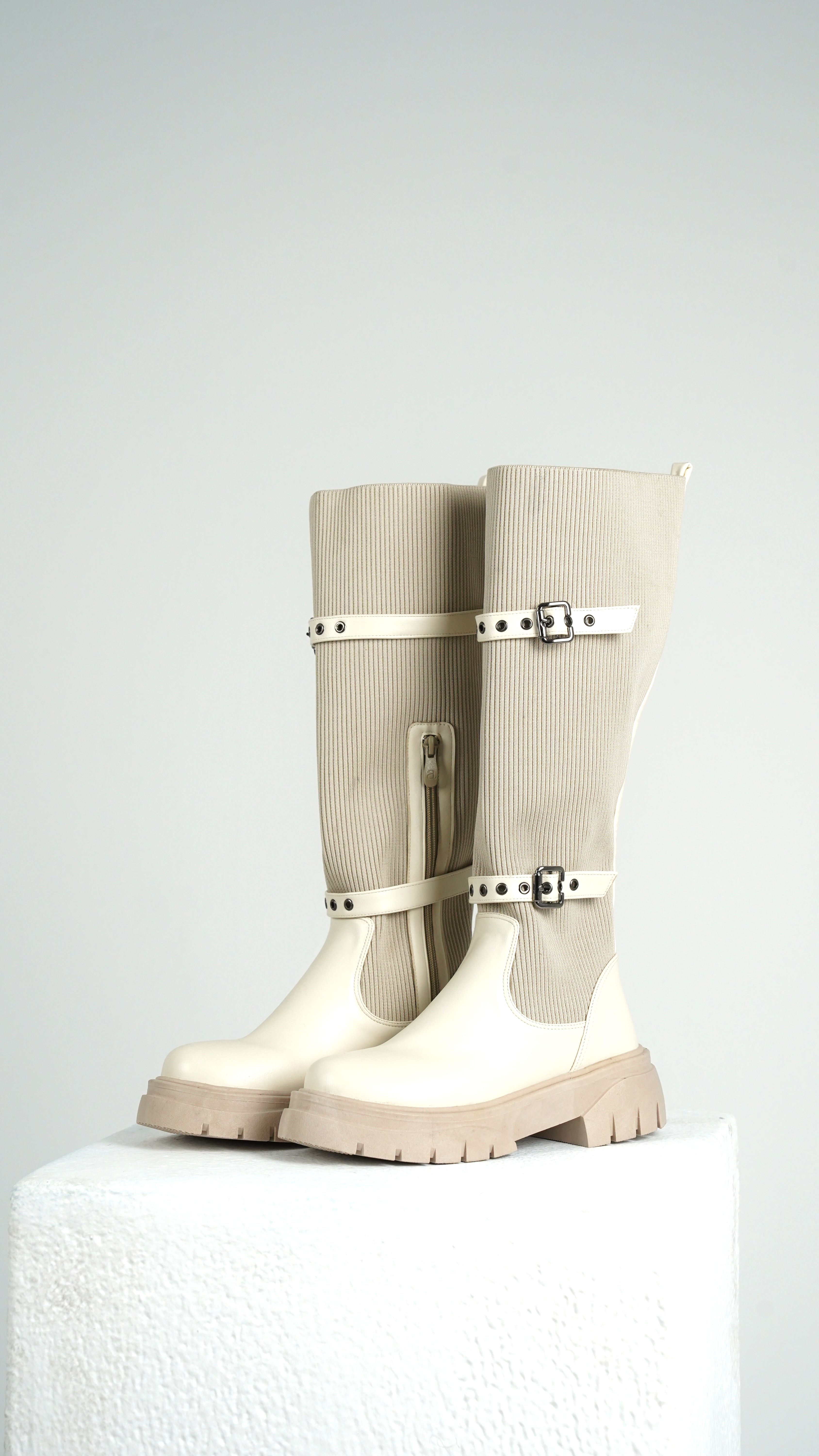 Belted Sock Boot