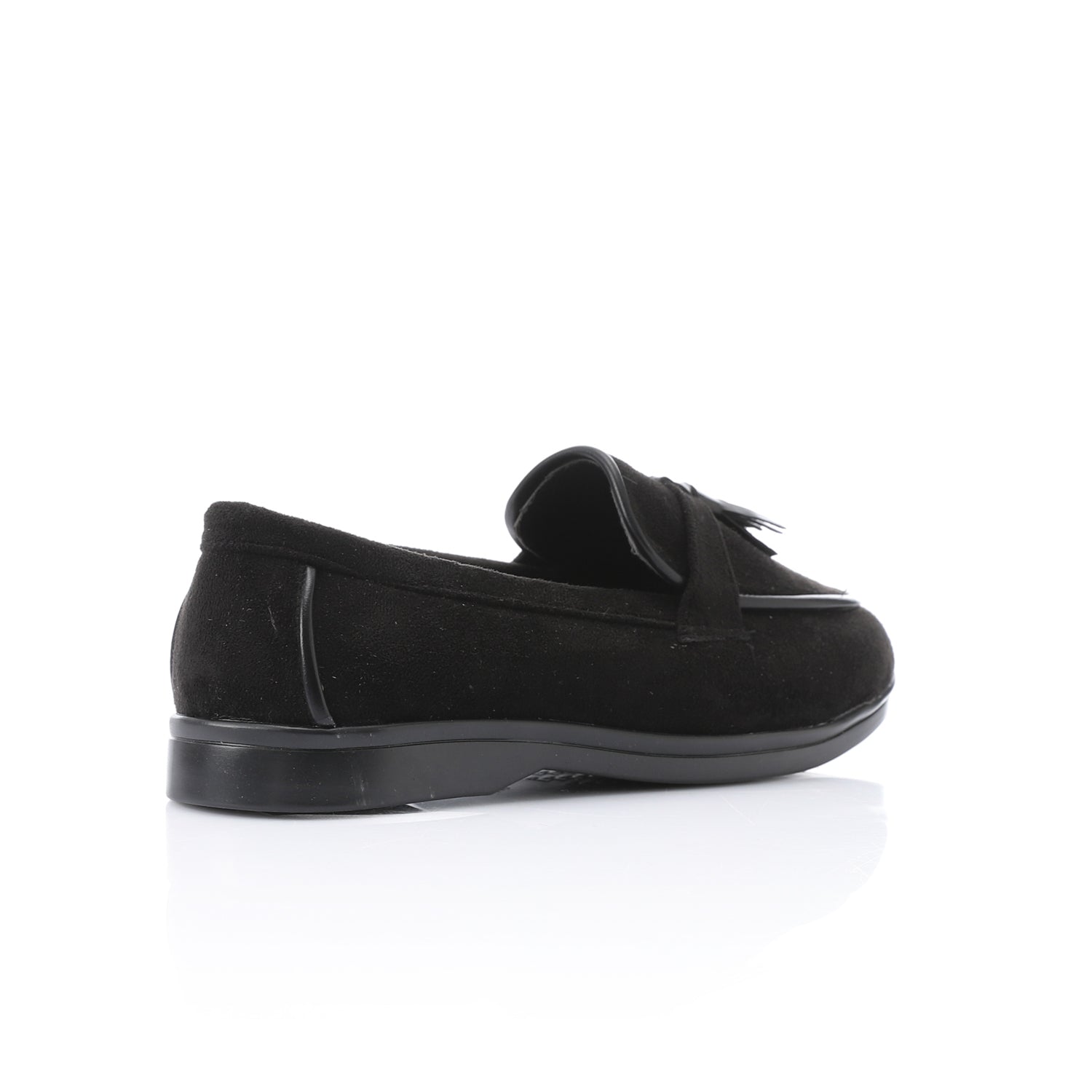 Tassel loafers in black suede leather