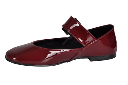 Buckled Patent Leather Mary Jane Flats