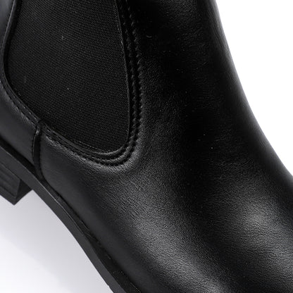 SEQWL square toe block heel ankle boots