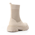 Sock Style Lug Sole Boots