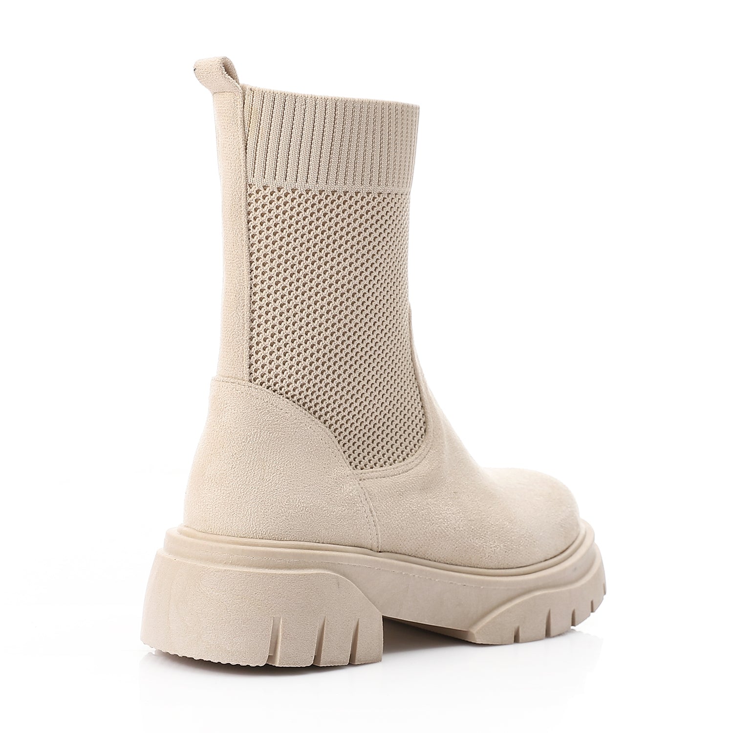 Sock Style Lug Sole Boots