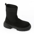 Sock Style Lug Sole Boots