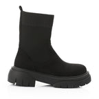 Sock Style Lug Sole Boots