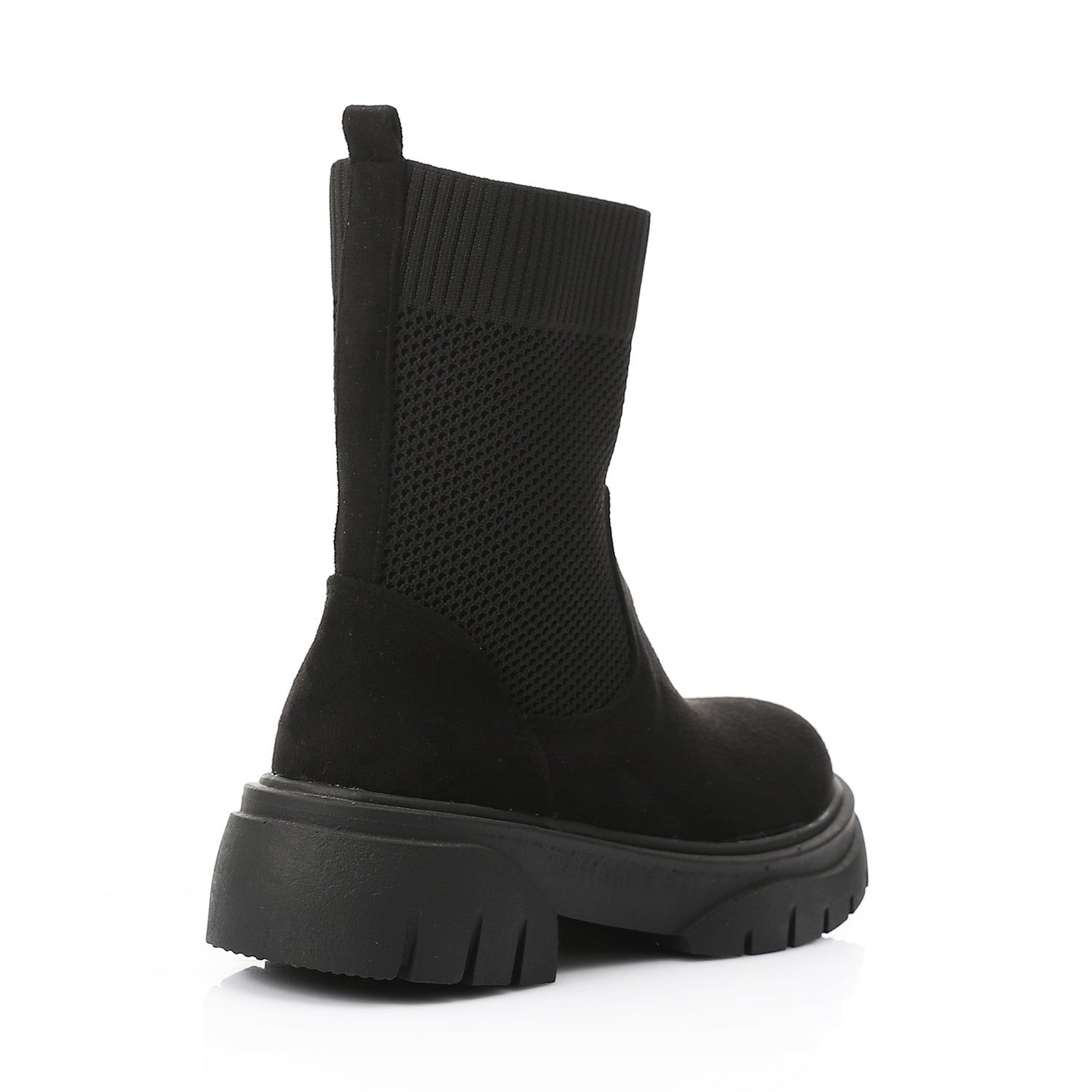 Sock Style Lug Sole Boots