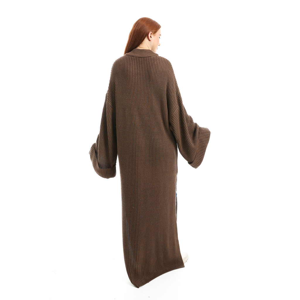 Oversized Mock Neck Maxi Dress