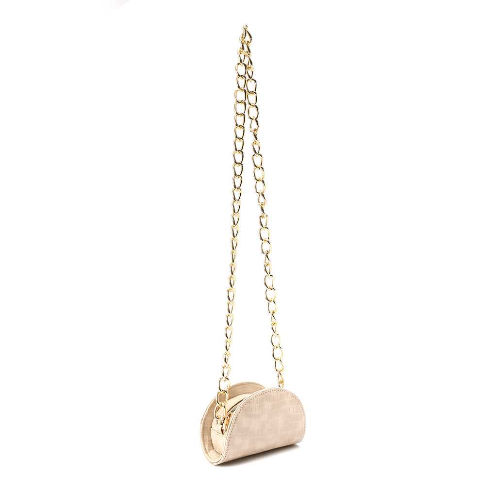 HAND TO CROSS MINI BAG HALF ROUND