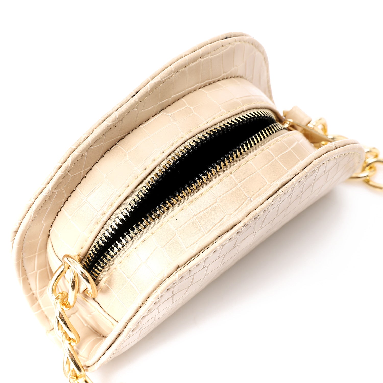 HAND TO CROSS MINI BAG HALF ROUND
