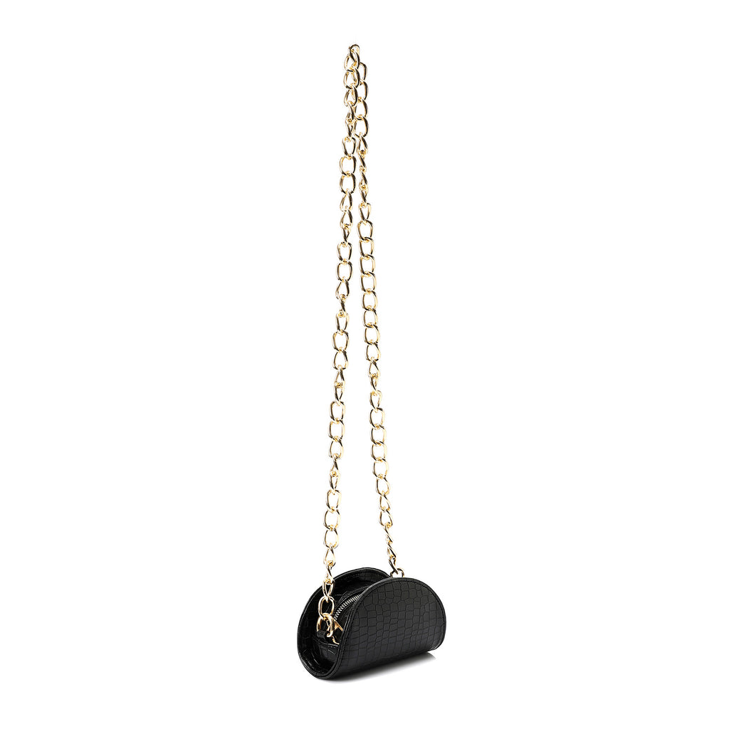 HAND TO CROSS MINI BAG HALF ROUND