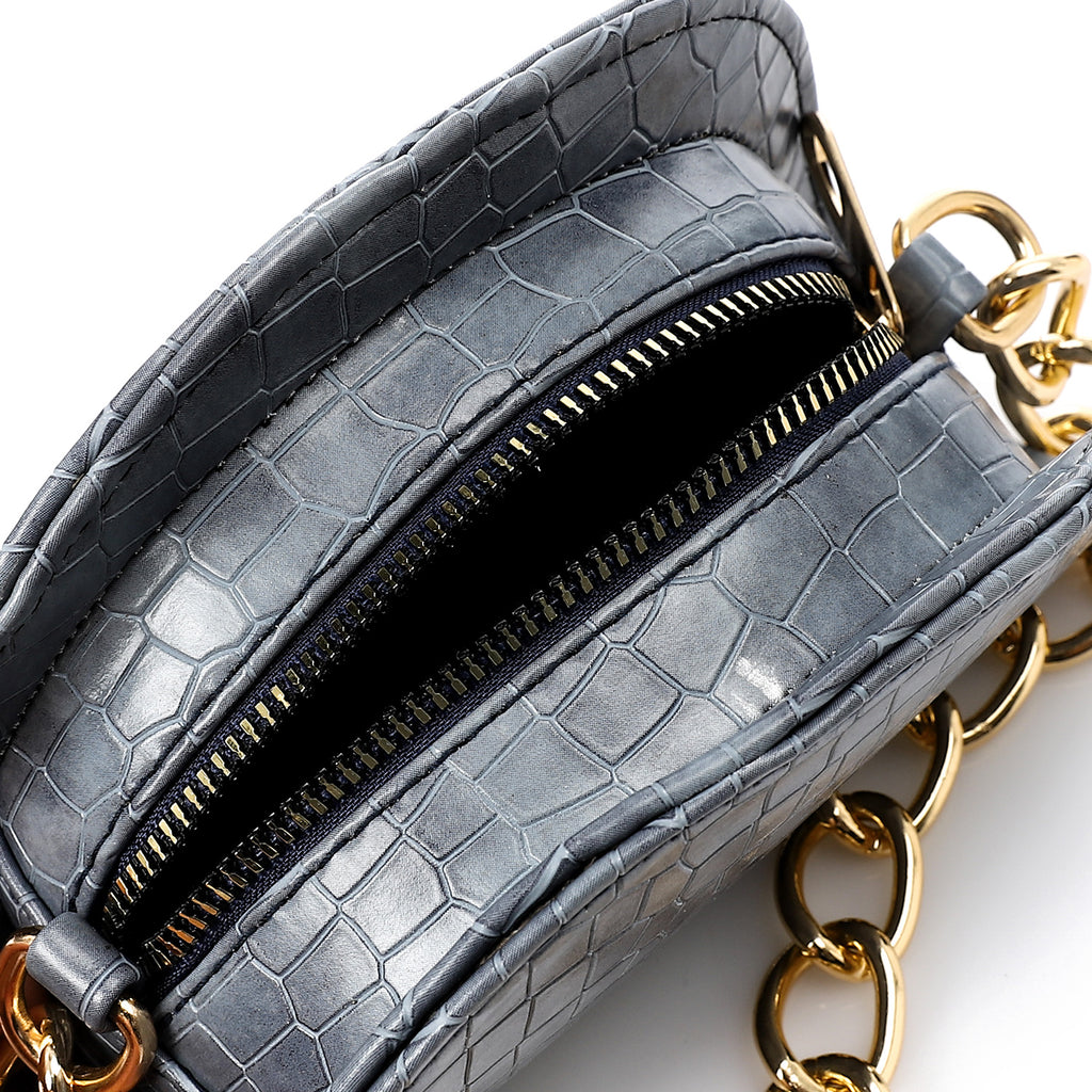 HAND TO CROSS MINI BAG HALF ROUND