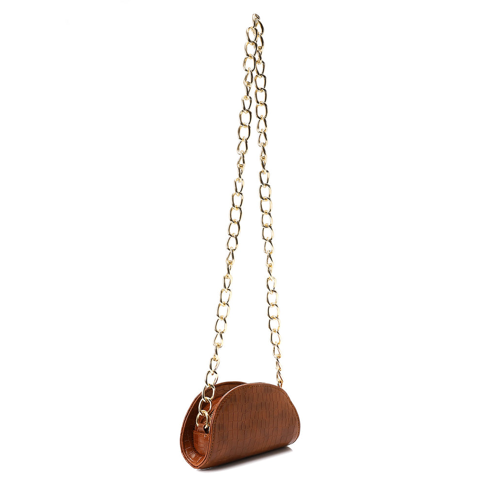 HAND TO CROSS MINI BAG HALF ROUND