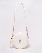 Snake Leather Round Cross Bag